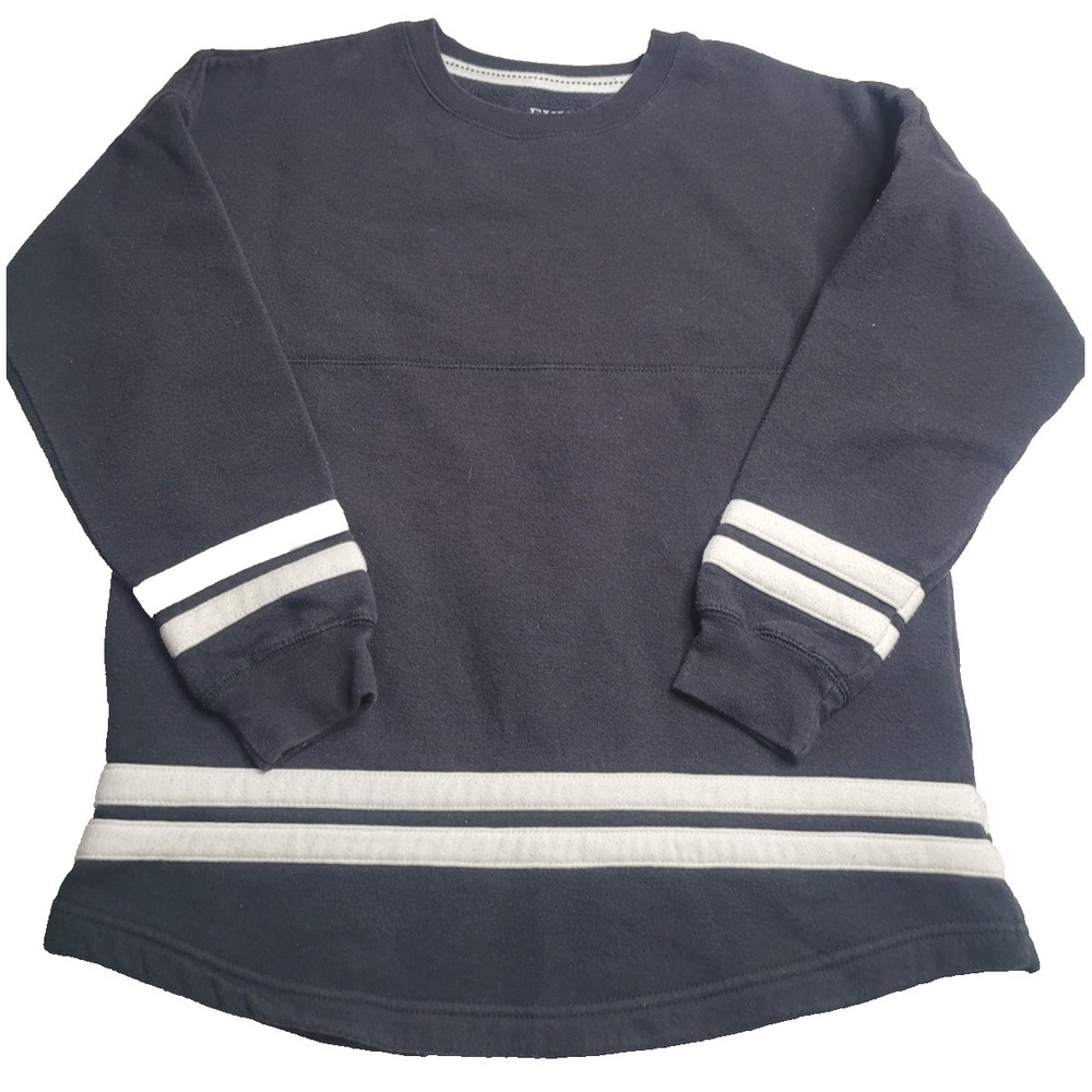Exist Port Aransas Texas Navy with White Stripe Sweater Adult Small Beach